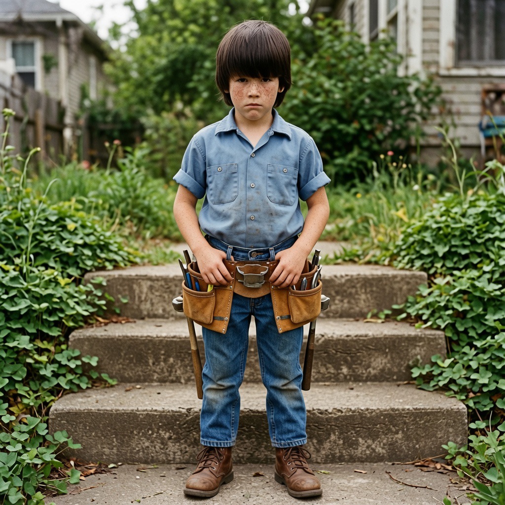 Young HomSubs apprentice with a loaded tool belt ready to work